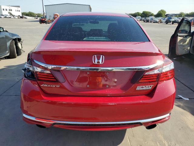 1HGCR2F19HA158438 - 2017 HONDA ACCORD SPORT SPECIAL EDITION RED photo 6