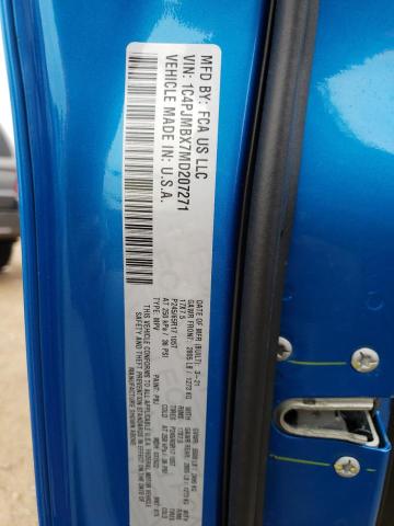 1C4PJMBX7MD207271 - 2021 JEEP CHEROKEE TRAILHAWK 蓝色 照片 12