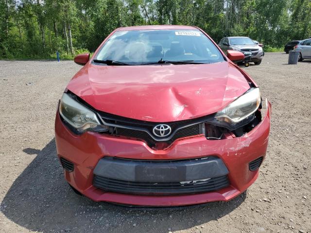 2T1BURHE8FC349262 - 2015 TOYOTA COROLLA L RED photo 5