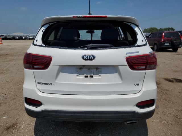 5XYPG4A52KG572082 - 2019 KIA SORENTO LX WHITE photo 6