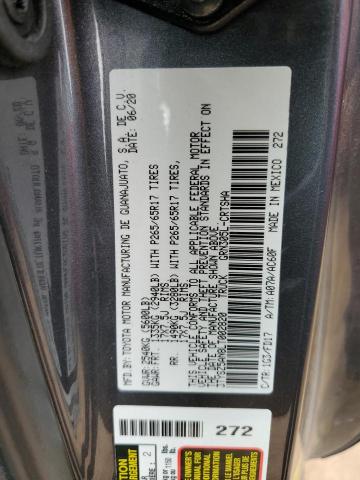 3TYSZ5AN8LT002820 - 2020 TOYOTA TACOMA ACCESS CAB ნაცრისფერი ფოტო 12