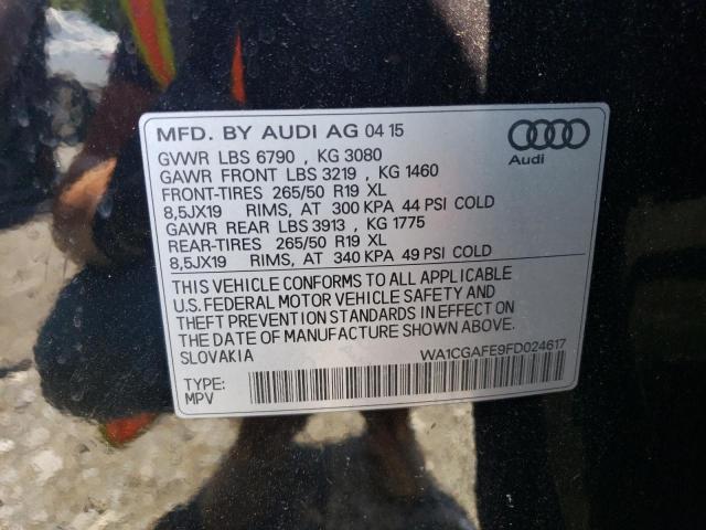 WA1CGAFE9FD024617 - 2015 AUDI Q7 PREMIUM BLACK photo 13