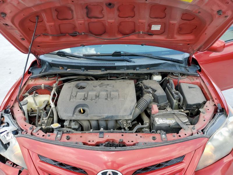 2T1BU4EE5BC722176 - 2011 TOYOTA COROLLA BASE RED photo 11