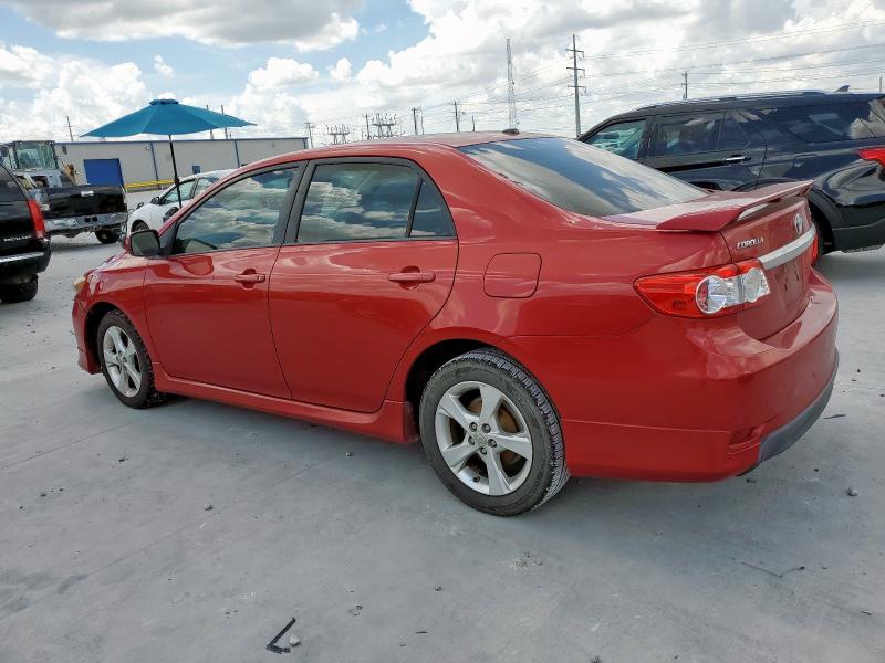 2T1BU4EE5BC722176 - 2011 TOYOTA COROLLA BASE RED photo 2