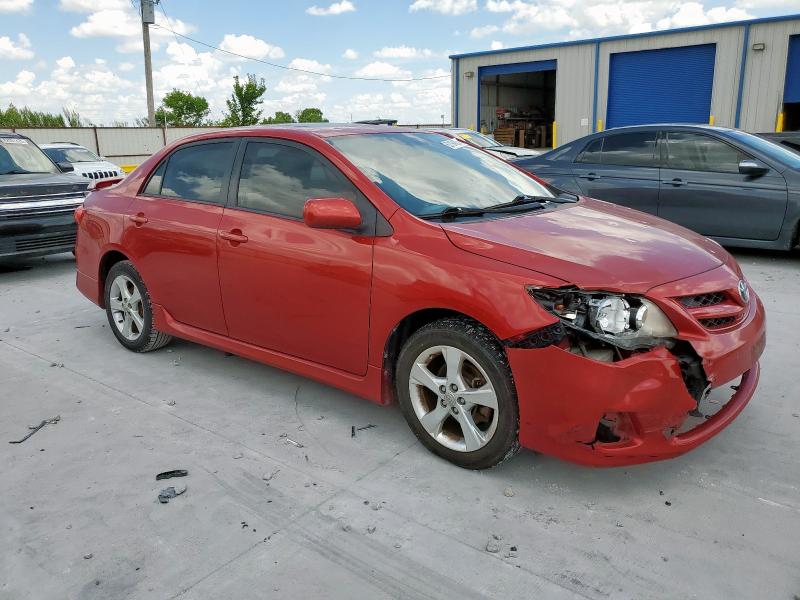 2T1BU4EE5BC722176 - 2011 TOYOTA COROLLA BASE RED photo 4