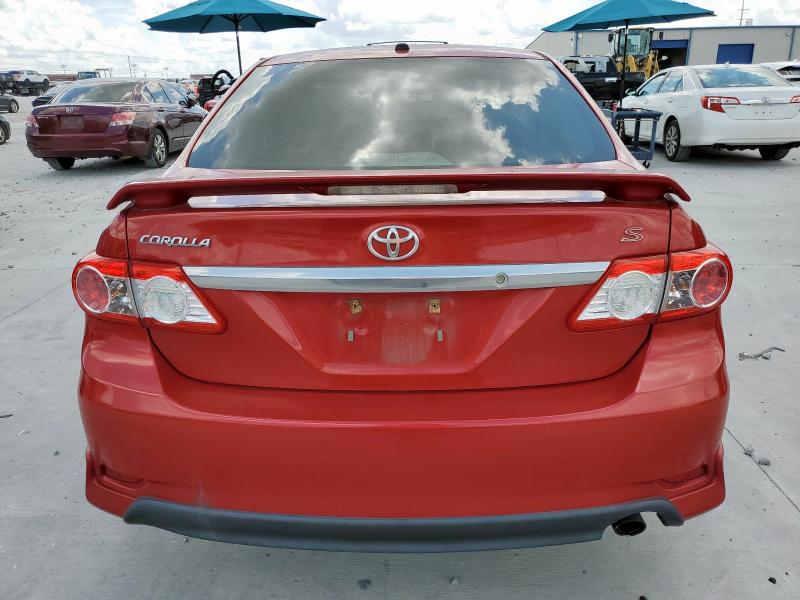 2T1BU4EE5BC722176 - 2011 TOYOTA COROLLA BASE RED photo 6