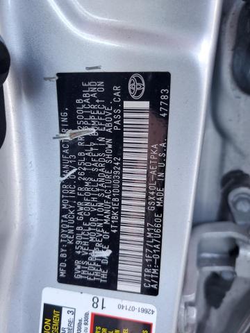 4T1BK1EB1DU039242 - 2013 TOYOTA AVALON BASE SILVER photo 13