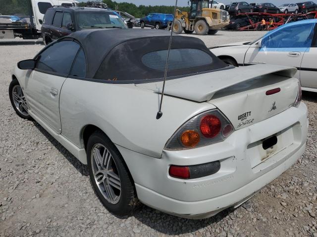 4A3AE75H03E016832 - 2003 MITSUBISHI ECLIPSE SPYDER GTS WHITE photo 2