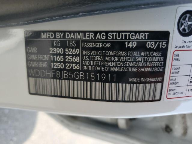 WDDHF8JB5GB181911 - 2016 MERCEDES-BENZ E 350 4MATIC WHITE photo 12