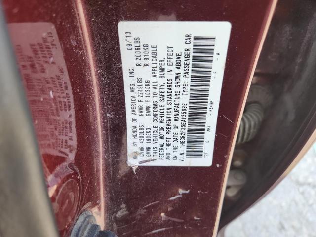 1HGCR2F35EA035099 - 2014 HONDA ACCORD LX BURGUNDY photo 12