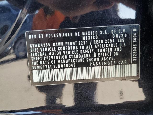 3VW5T7AU1LM016049 - 2020 VOLKSWAGEN GTI S BLACK photo 13
