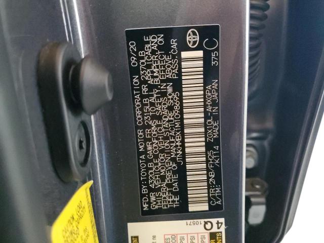 JTNKHMBX1M1098695 - 2021 TOYOTA C-HR XLE GRAY photo 13