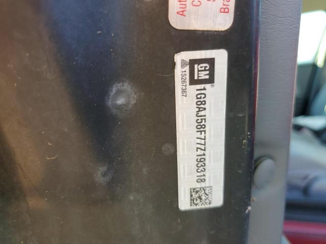 1G8AJ58F77Z193318 - 2007 SATURN ION LEVEL 2 BURGUNDY photo 10