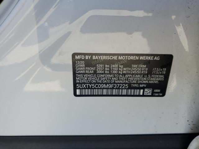 5UXTY5C09M9F37225 - 2021 BMW X3 XDRIVE30I WHITE photo 13