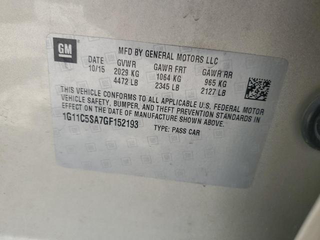 1G11C5SA7GF152193 - 2016 CHEVROLET MALIBU LIM LT 金色 照片 12