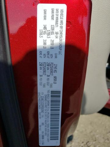 2C4RC1CG5FR583967 - 2015 CHRYSLER TOWN & COU TOURING L RED photo 13