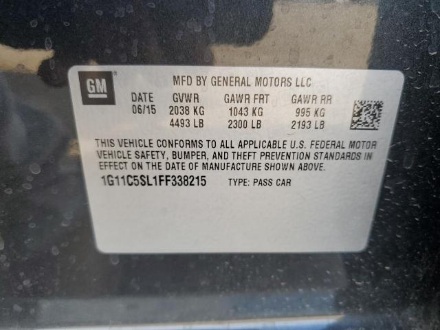 1G11C5SL1FF338215 - 2015 CHEVROLET MALIBU 1LT 黑色 照片 12