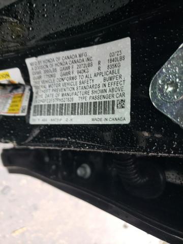 2HGFE2F57PH527826 - 2023 HONDA CIVIC SPORT BLACK photo 13