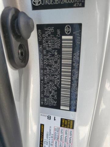 JTKDE3B72A0309672 - 2010 TOYOTA SCION TC 银色 照片 12