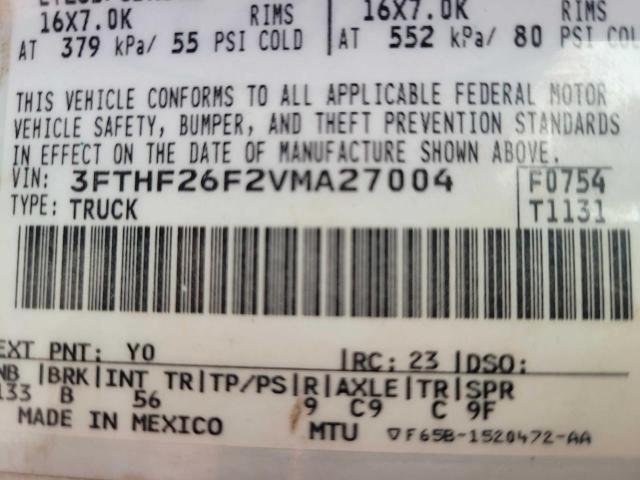 3FTHF26F2VMA27004 - 1997 FORD F250 GREEN photo 10