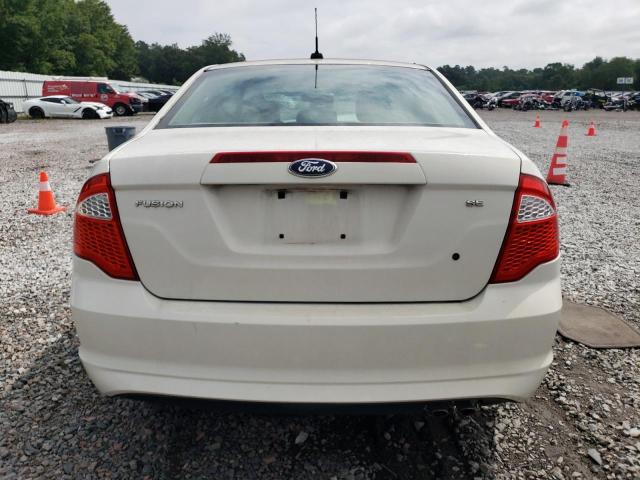 3FAHP0HA4CR239864 - 2012 FORD FUSION SE WHITE photo 6