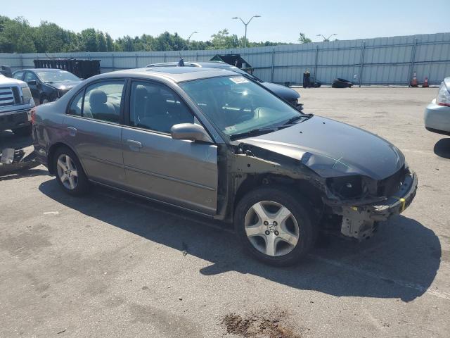 2HGES26784H637009 - 2004 HONDA CIVIC EX GRAY photo 4