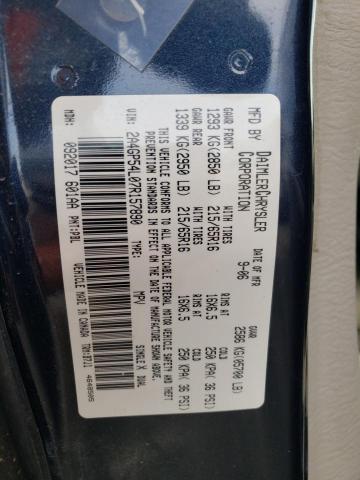 2A4GP54L07R157890 - 2007 CHRYSLER TOWN & COU TOURING Mavi foto 13