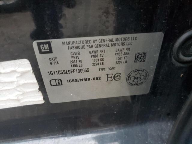 1G11C5SL9FF130955 - 2015 CHEVROLET MALIBU 1LT 黑色 照片 12