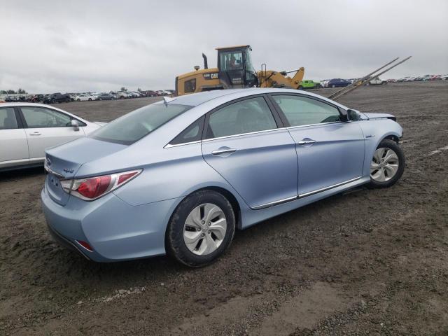 KMHEC4A41EA116794 - 2014 HYUNDAI SONATA HYBRID BLUE photo 3