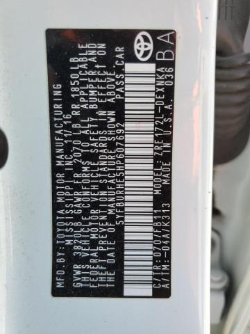 5YFBURHE5HP607692 - 2017 TOYOTA COROLLA L თეთრი ფოტო 13