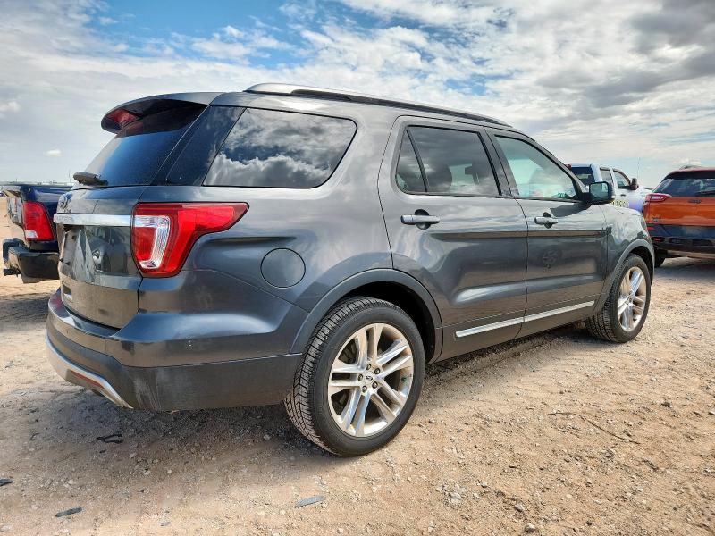 1FM5K7D83HGD39827 - 2017 FORD EXPLORER XLT CHARCOAL photo 3
