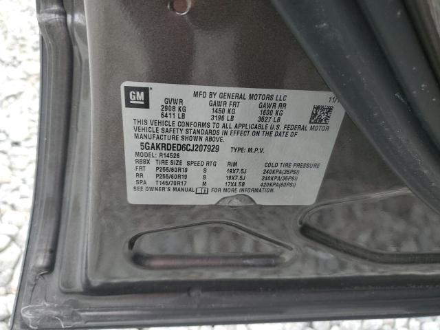 5GAKRDED6CJ207929 - 2012 BUICK ENCLAVE BROWN photo 13