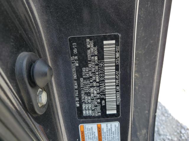 JF1ZNAA13E8701961 - 2014 TOYOTA SCION FR-S CHARCOAL photo 12