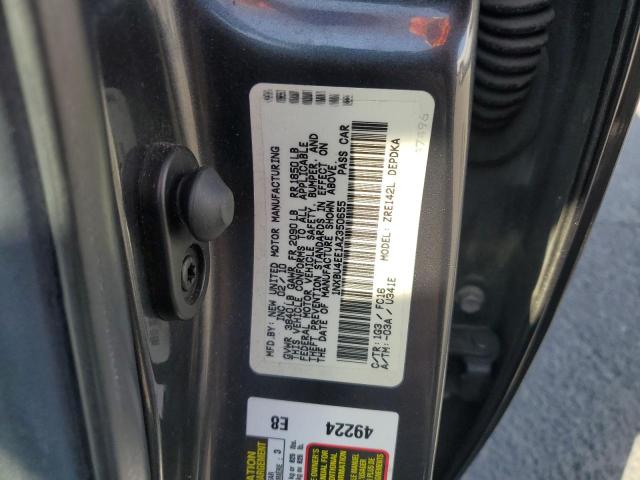 1NXBU4EE1AZ350655 - 2010 TOYOTA COROLLA BASE Сұр фото 12