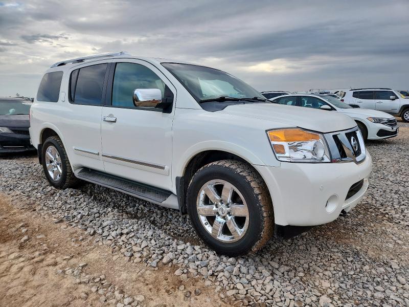5N1BA0NE8EN601009 - 2014 NISSAN ARMADA PLATINUM WHITE photo 4