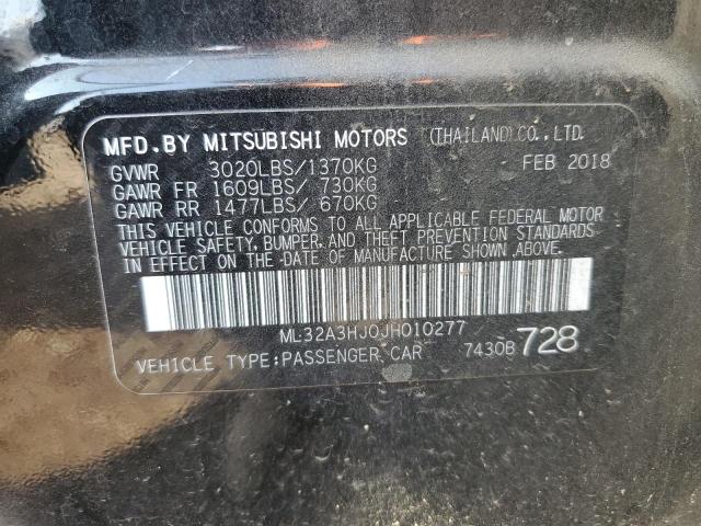 ML32A3HJ0JH010277 - 2018 MITSUBISHI MIRAGE ES BLACK photo 12