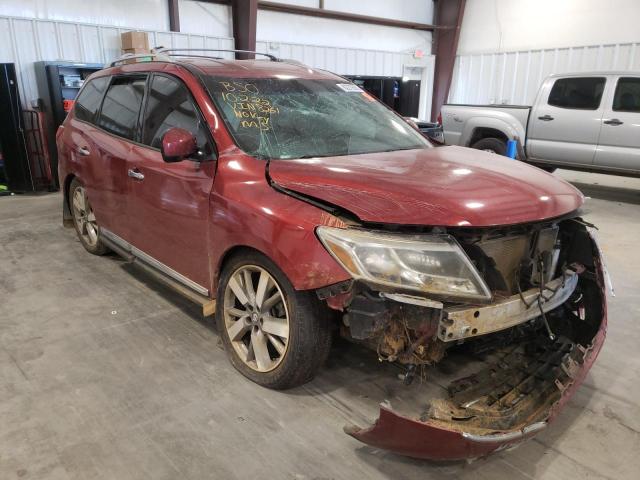 5N1AR2MM2EC698261 - 2014 NISSAN PATHFINDER S BURGUNDY photo 1