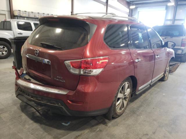 5N1AR2MM2EC698261 - 2014 NISSAN PATHFINDER S BURGUNDY photo 4
