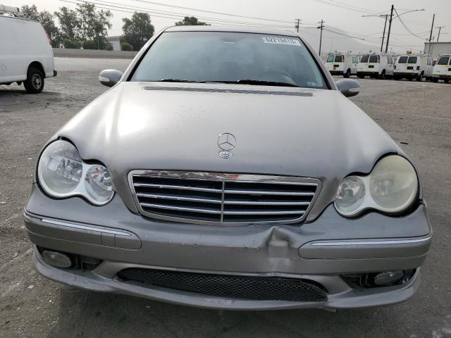 WDBRF40J15F704281 - 2005 MERCEDES-BENZ C 230K SPORT SEDAN GRAY photo 5