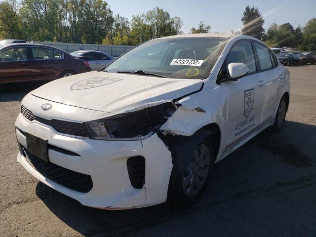 3KPA24AB0KE184887 - 2019 KIA RIO S WHITE photo 2