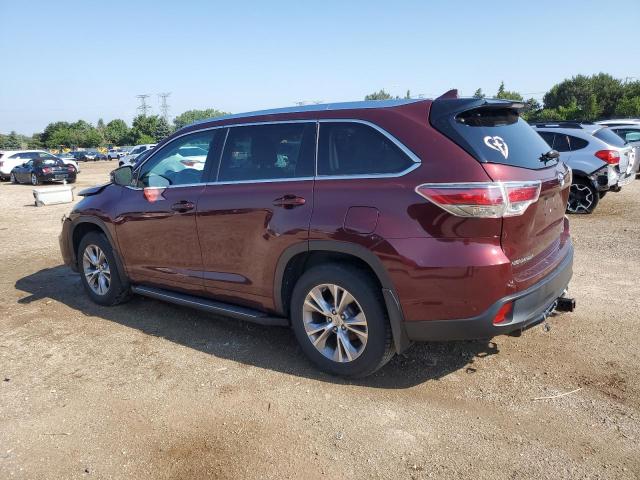 5TDJKRFH0FS223810 - 2015 TOYOTA HIGHLANDER XLE RED photo 2