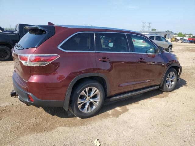 5TDJKRFH0FS223810 - 2015 TOYOTA HIGHLANDER XLE RED photo 3