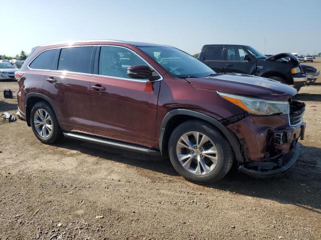 5TDJKRFH0FS223810 - 2015 TOYOTA HIGHLANDER XLE RED photo 4