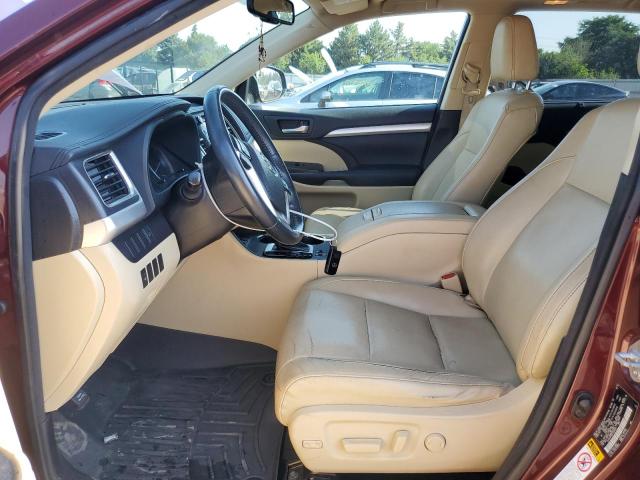 5TDJKRFH0FS223810 - 2015 TOYOTA HIGHLANDER XLE RED photo 7