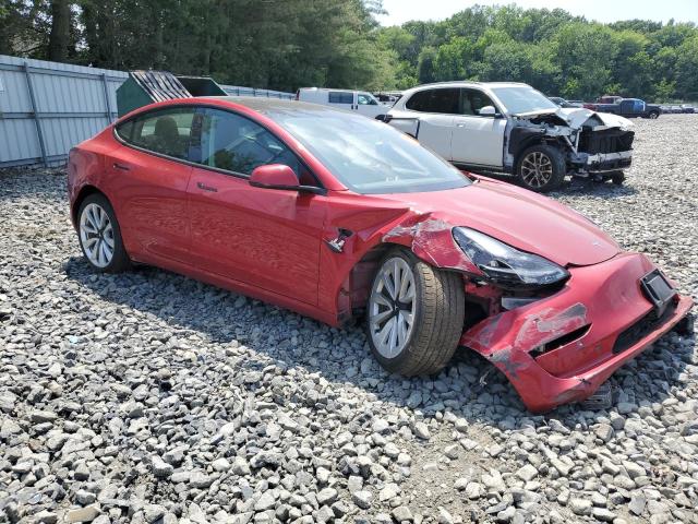 5YJ3E1EA6MF062211 - 2021 TESLA MODEL 3 红色 照片 4