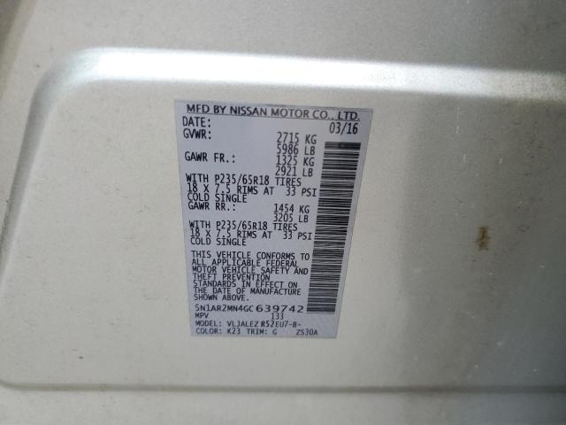 5N1AR2MN4GC639742 - 2016 NISSAN PATHFINDER S SILVER photo 14