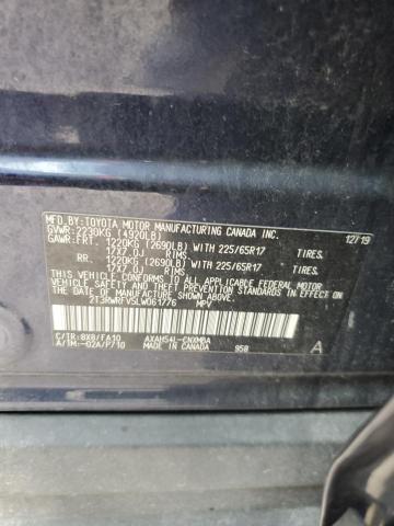 2T3RWRFV5LW061776 - 2020 TOYOTA RAV4 XLE BLUE photo 13