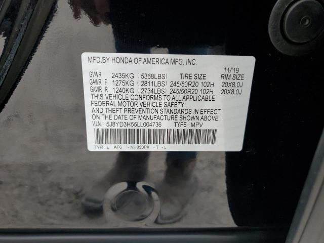 5J8YD3H55LL004736 - 2020 ACURA MDX TECHNOLOGY BLACK photo 13