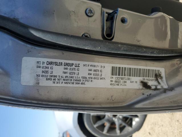 1C3CDFBB2FD123811 - 2015 DODGE DART SXT SILVER photo 12