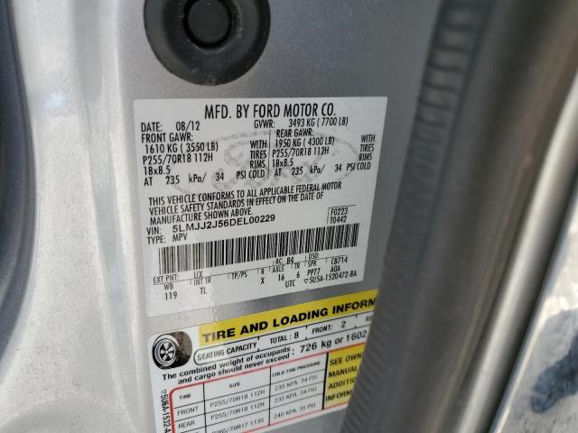 5LMJJ2J56DEL00229 - 2013 LINCOLN NAVIGATOR ვერცხლისფერი ფოტო 13